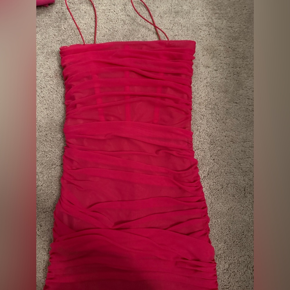 Super cute pink Ruched Dress